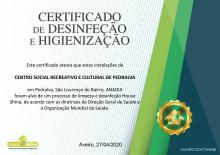 Desinfeção e Higienização do CSRC de Pedralva